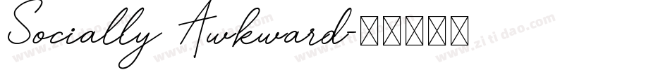 Socially Awkward字体转换